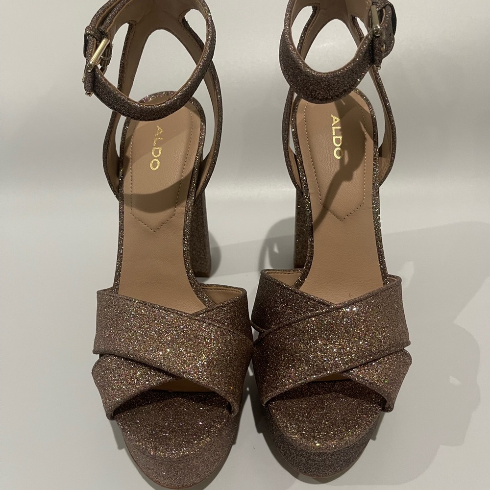 Aldo Glittery Brown Women's Heels